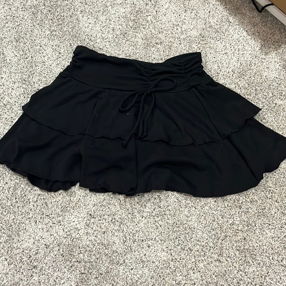 Joey B black layered skirt with shorts underneath (skort)
